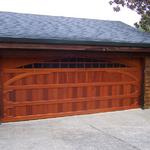 Custom built redwood Garage door, handmade by Brian Sullivan.